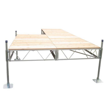 Patriot Docks 16' Patio Stationary Dock cedar decking