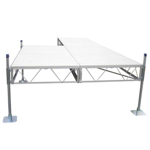 Patriot Docks 16' Patio Stationary Dock gray aluminum decking