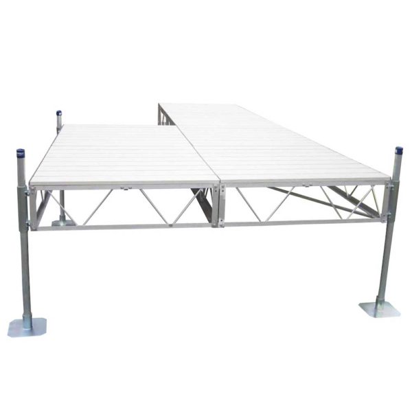 Patriot Docks 24' Patio Stationary Dock gray aluminum decking
