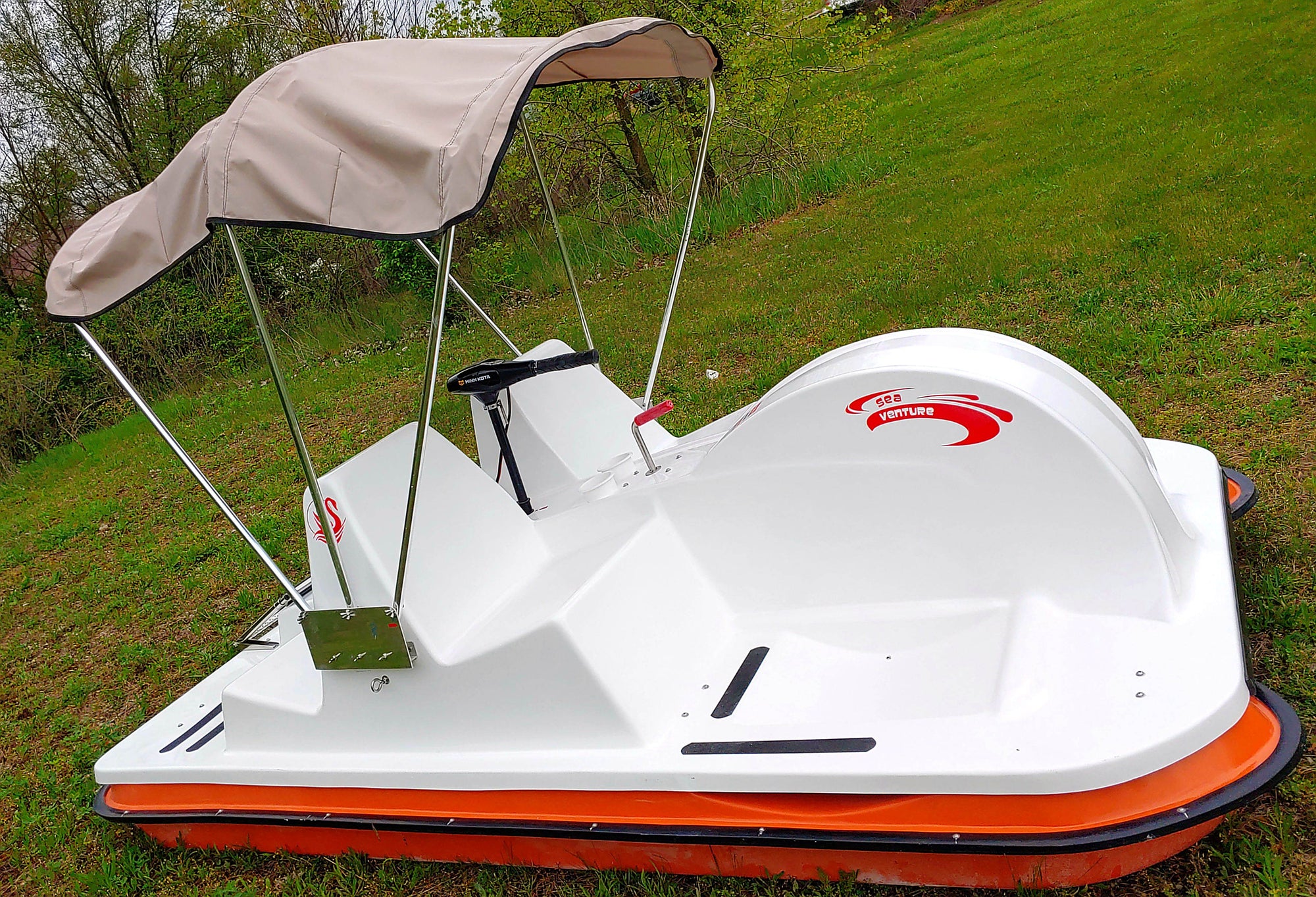 bike pedal boat Adventure Glass SeaVenture Pedal Boat 4 Person Platform – Light As Air Boats