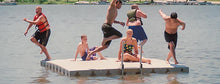 Load image into Gallery viewer, People having fun swimming with the Connect-A-Dock Deck Packages High Profile