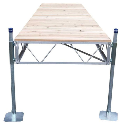 Patriot Docks 24' Straight Stationary Dock cedar decking
