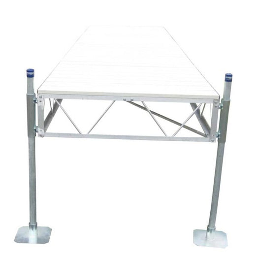 Patriot Docks 16' Straight Stationary Dock Tan Poly Decking