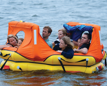 Load image into Gallery viewer, people on board the Switlik CPR Coastal Passage Raft