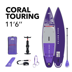 2023 Aqua Marina Coral Touring 11'6" Inflatable Stand Up Paddleboard BT-23CTPN