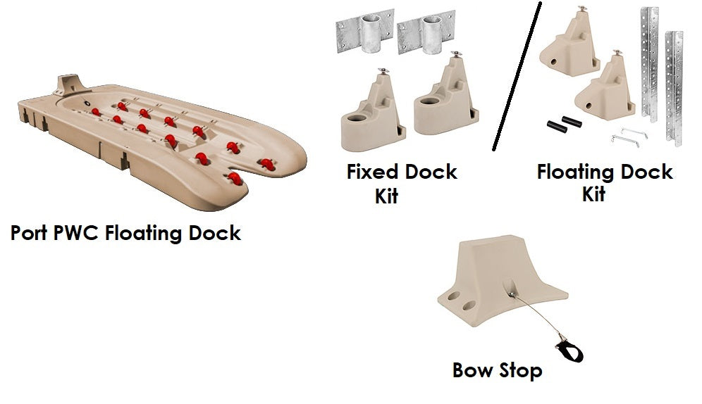 Connect-A-Port PWC Floating Dock XL5 Complete Kit tan
