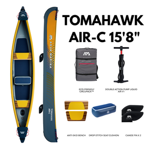 2024 Aqua Marina Tomahawk 15'8" AIR-C478 3-Person Inflatable Canoe/Kayak