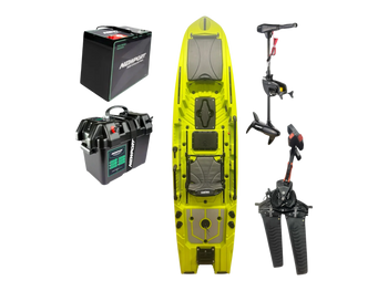 Okobee 12' Backwaters Kayak Newport Motor Bundle Lemon Bay Yellow