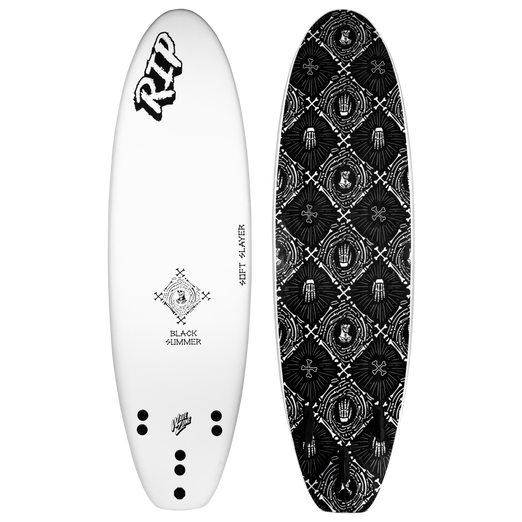 Wave Zone Rip Black Summer Longboard 7'