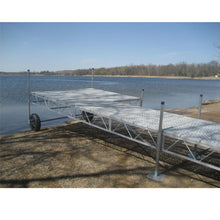 Load image into Gallery viewer, Patriot Docks 40&#39; Patio Rolling Dock gray poly decking