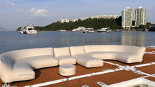 Load image into Gallery viewer, Yachtbeach Marine Leather Bench 1.60 with other yachtbeach platforms and furniture