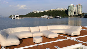 Yachtbeach Marine Leather Bench 1.60 with other yachtbeach platforms and furniture