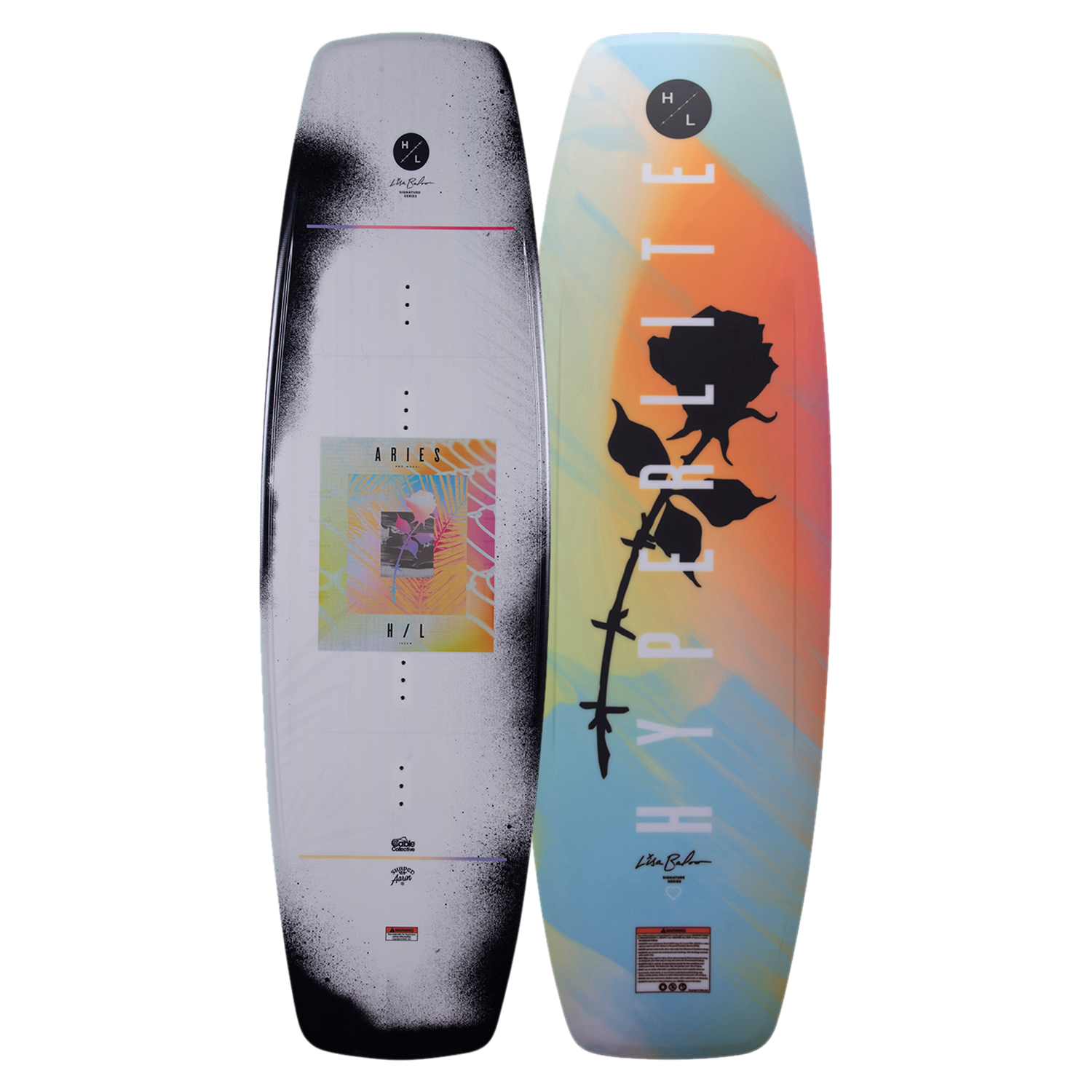 Hyperlite 2023 Aries Cable Wakeboard 142 top and base