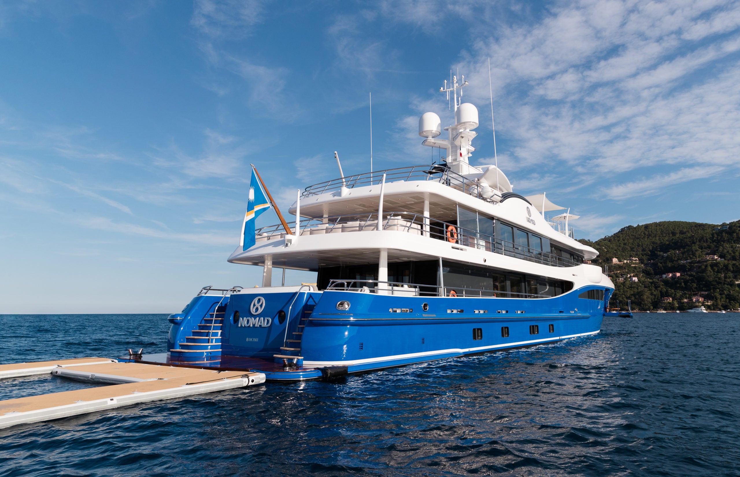 SeaRaft M-shape Deluxe Jet Ski dock- Rounded Teak Deck 1400