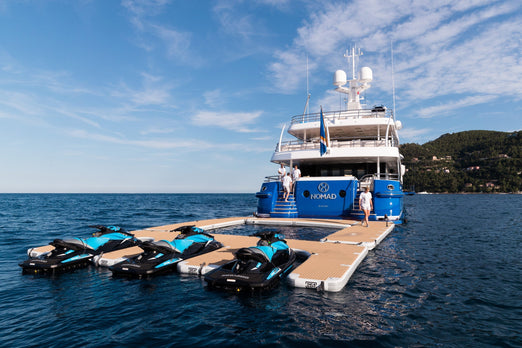 SeaRaft M-shape Deluxe Jet Ski dock- Square Teak Deck 950