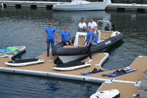 SeaRaft M-shape Start Jet Ski dock- Square Teak Deck 600