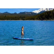 Load image into Gallery viewer, Inflatable Stand Up Paddleboard - Woman paddle boarding with the California Board Company Viking iSUP