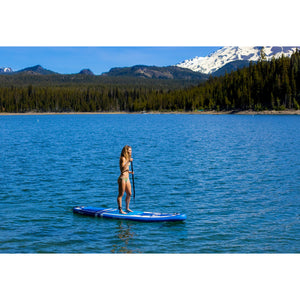 Inflatable Stand Up Paddleboard - Woman paddle boarding with the California Board Company Viking iSUP