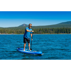 Inflatable Stand Up Paddleboard - Man paddle boarding with the California Board Company Viking iSUP