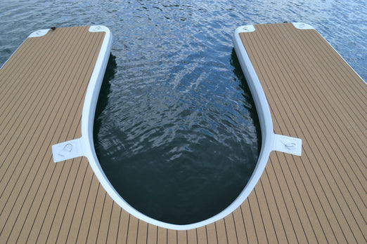 SeaRaft M-shape Deluxe Jet Ski dock- Rounded Teak Deck 1400