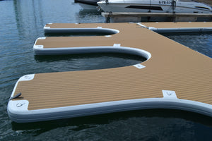 SeaRaft M-shape Deluxe Jet Ski dock- Rounded Teak Deck 1400