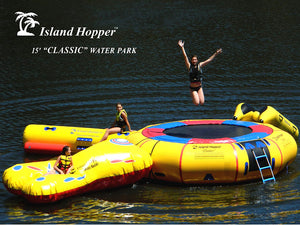 Island Hopper 15 Classic Water Trampoline Yellow