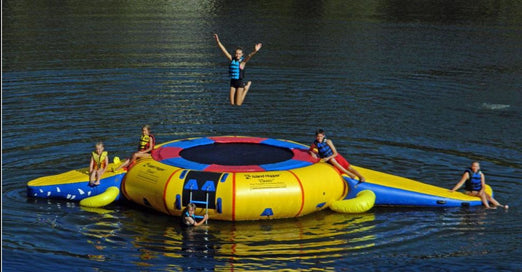 5 People in Island Hopper 15′ Gator Water Park 