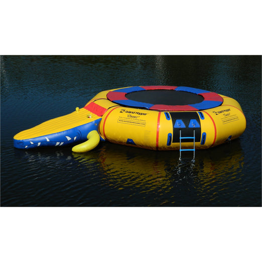 Island Hopper Gator Monster Head attached in Island Hopper Classic Water Trampoline 