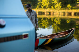 Merrimack Canoes Sanborn + Merrimack Scout Canoe on the water