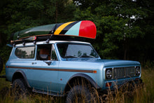 Load image into Gallery viewer, Merrimack Canoes Sanborn + Merrimack Scout Canoe on top of the car
