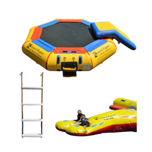 Load image into Gallery viewer, Island Hopper 10’ Bounce-N-Splash Padded Water Bouncer With Slide Attachment Water Park  10BNS-WP