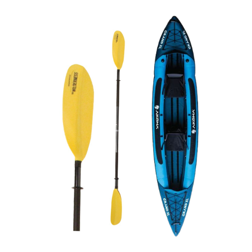 Akona Grand XL Inflatable Double Kayak and Wilderness kapayak paddle