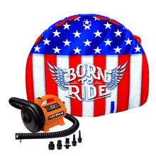 Load image into Gallery viewer, WOW Born to Ride 3P Towable Tube with Air Max Pump