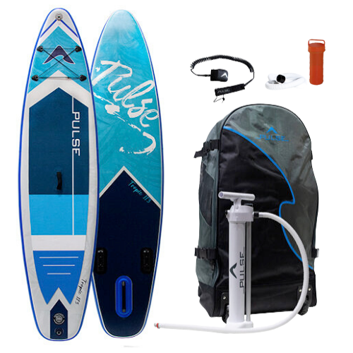 Pulse The Tropic 13 ft Inflatable Stand Up Paddleboard with Leash, paddle, repair kit and carry bag