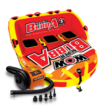 Load image into Gallery viewer, WOW Super Bubba HI-VIS 3P Towable Tube with Air Max Pump
