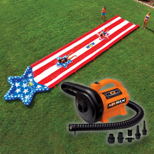 Load image into Gallery viewer, WOW Americana Stars &amp; Stripes Inflatable Slide  with WOW air Max Pump