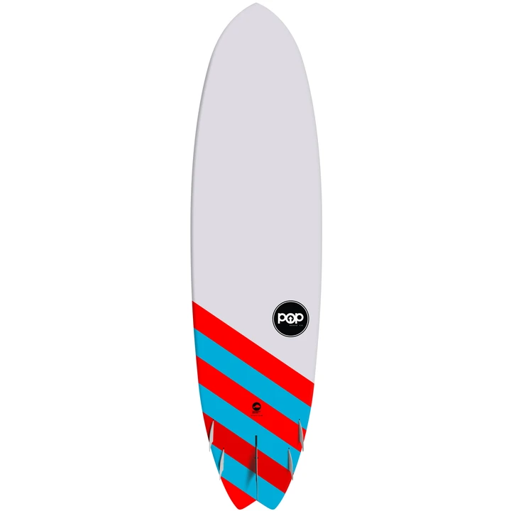 POP Board Co 9'6" Saltwater Beaver Red/ Blue Fiberglass Paddle Board