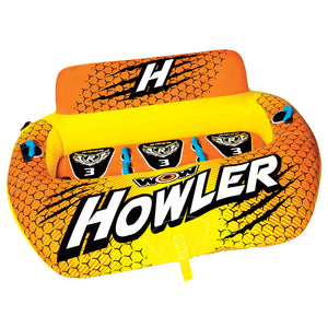 WOW Howler 3P Towable Tube front and top view
