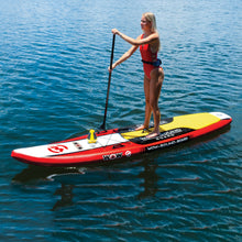 Load image into Gallery viewer, WOW-SOUND SUP Inflatable Paddleboard with bluetooth speaker with a girl on it