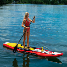 Load image into Gallery viewer, WOW-SOUND SUP Inflatable Paddleboard with bluetooth speaker with a girl on it