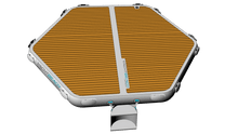 Load image into Gallery viewer, YachtBeach Sport Zone 2.50 Hex Platform top view with ladder attached