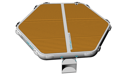 YachtBeach Hex Ladder attached to a Hex Platform
