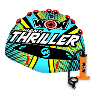 WOW Giant Thriller 3P Towable Tube with double action hand pump