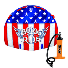 Load image into Gallery viewer, WOW Born to Ride 3P Towable Tube and Double action hand pump