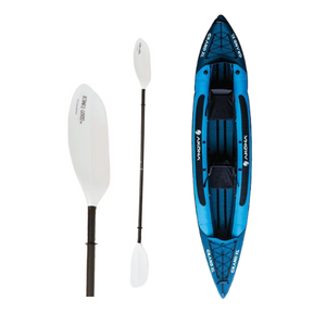 Akona Grand XL Inflatable Double Kayak and good timer kayak paddle