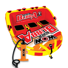 Load image into Gallery viewer, WOW Super Bubba HI-VIS 3P Towable Tube with Double Action Hand Pump