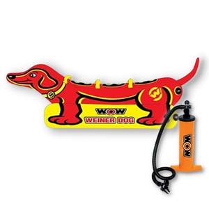WOW Weiner Dog 3 Towable Tube with double action hand pump