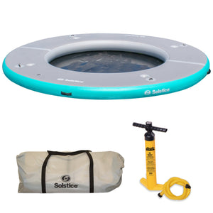 Platform - Solstice Watersports Inflatable 8' X 8' X 8" Circular Mesh Dock included in package