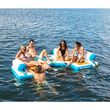 Load image into Gallery viewer, A group of friends chilling on Solstice Watersports 11&#39; Inflatable Dock 38175