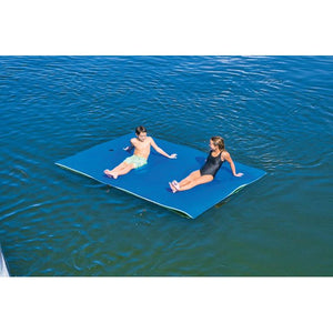 WOW 9x6' Chillraft Inflatable Platform with 2 kids on it